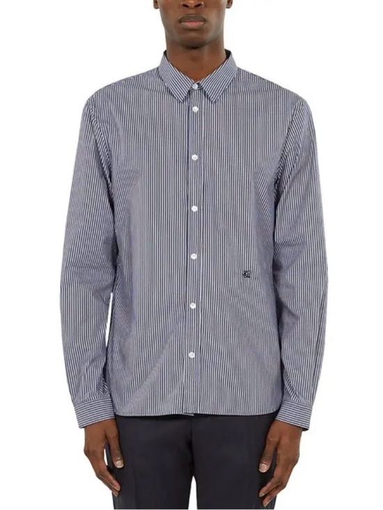 The Kooples Other - The Kooples Navy and White Pinstripe Button-Down Shirt